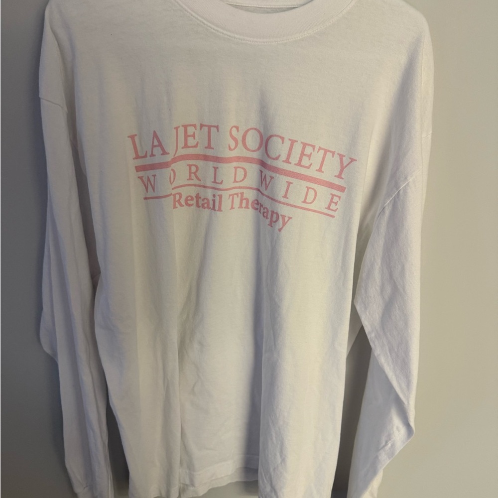 Society White Shirt with Subtle Print